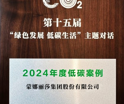 行業(yè)唯一！蒙娜麗莎入選中新社2024年度低碳案例